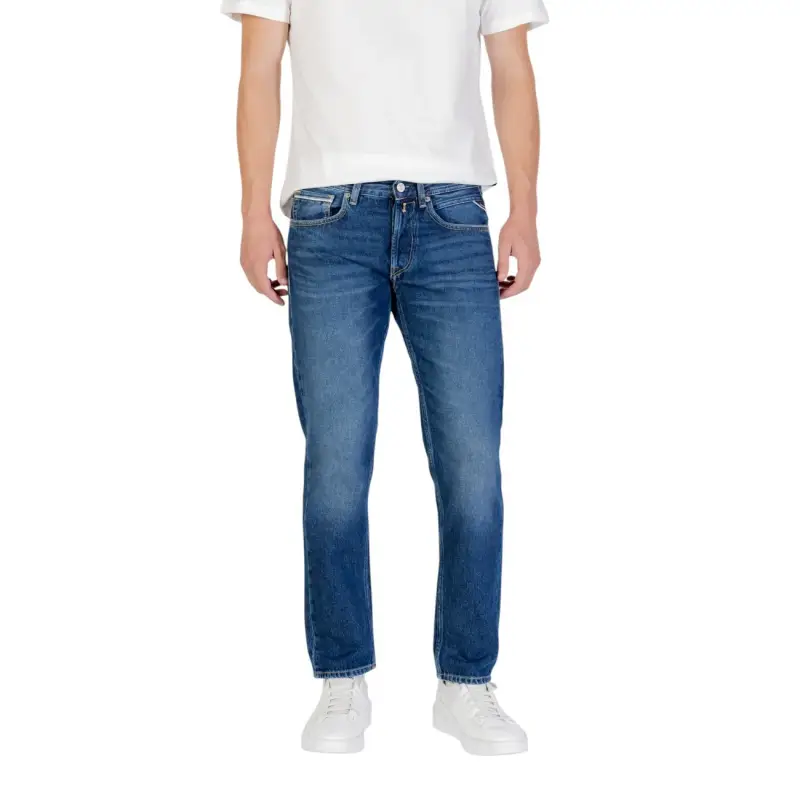 Jeans Uomo Replay Blu Effetto Consumato - blue / W32_L32