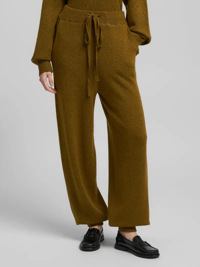 Jogger In Misto Cotone E Lana