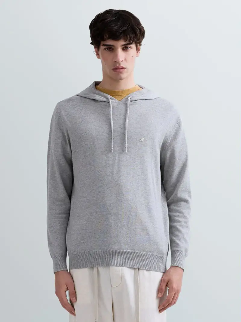 Maglia In Cotone Con Cappuccio