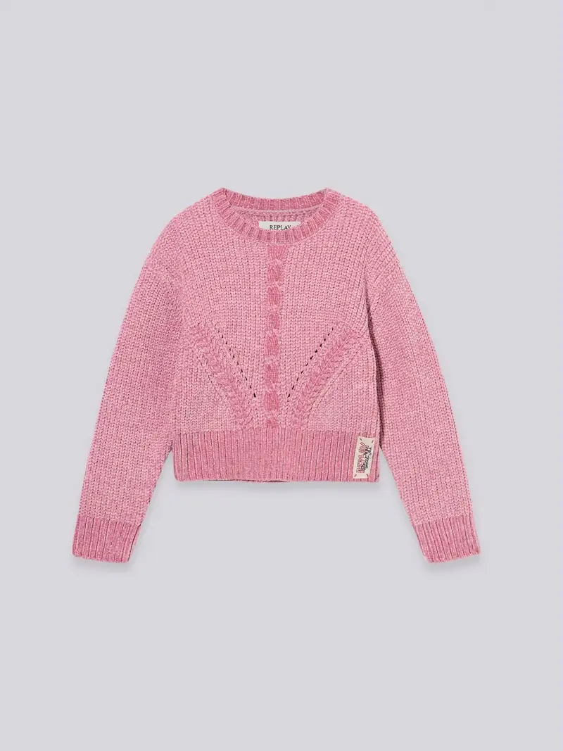 Maglione Girocollo In Ciniglia