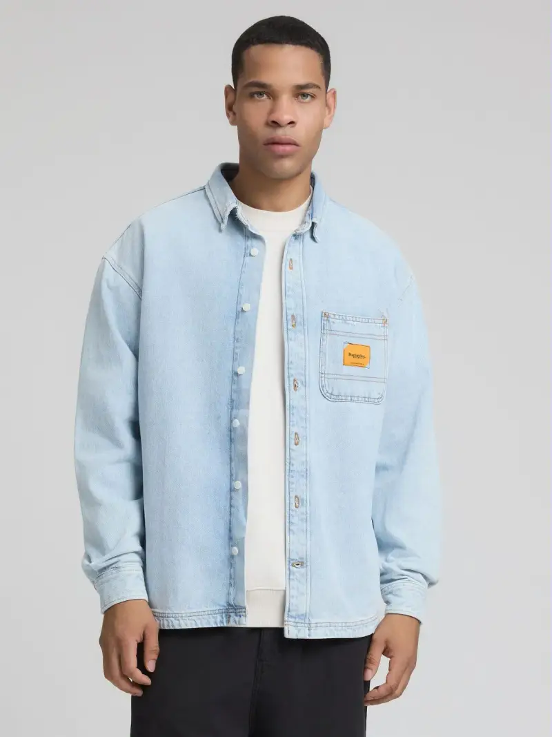 Miner Shirt Regular Fit In Denim Replay Inc
