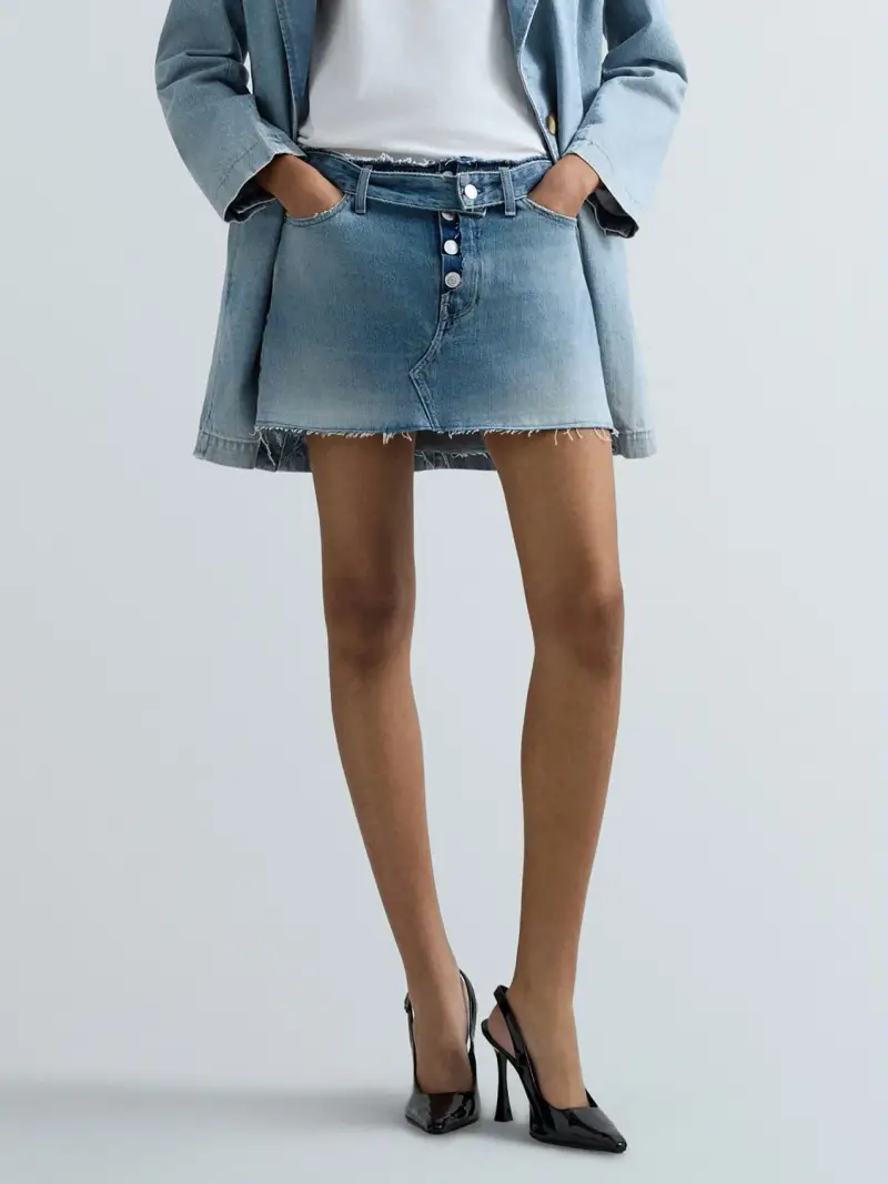 Minigonna In Denim