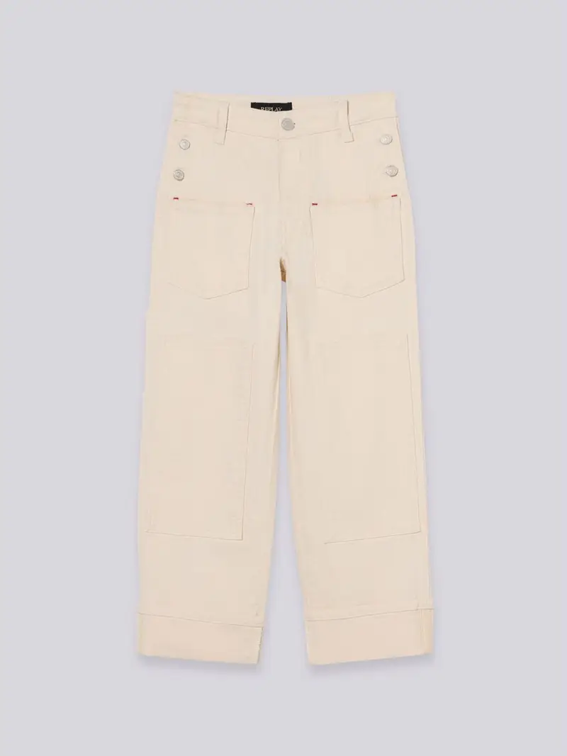 Pantaloni Baggy Fit In Cotone