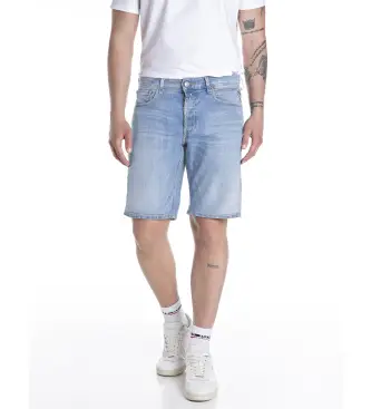 per uomo M1072 000 573846 Pantaloncini di jeans blu (34), Casual, Cotone, Denim