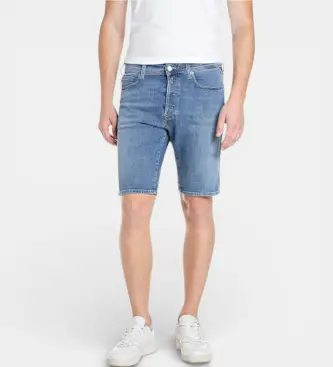 per uomo M1072 000 685192 Pantaloncini di jeans blu Grover (32), Casual, Cotone, Denim