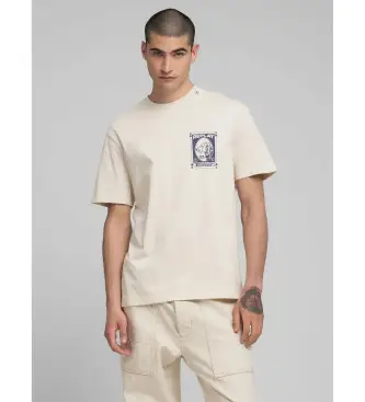 per uomo M3282 000 23608P Maglietta vintage beige (M), Casual, Cotone, Manica corta