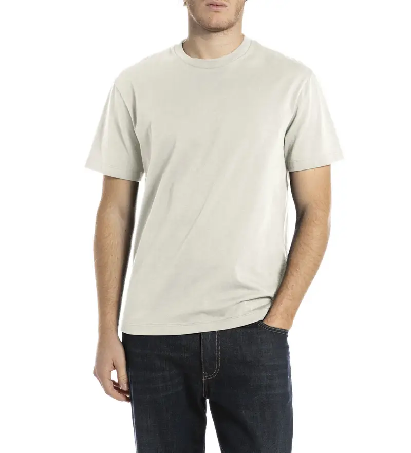 per uomo M3284 000 22662 Maglietta beige con estremità aperta e mani asciutte (S), Casual, Cotone, Manica corta