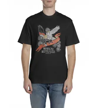 per uomo M3430 000 23608P maglietta (S), Nero, Casual, Cotone, Manica corta