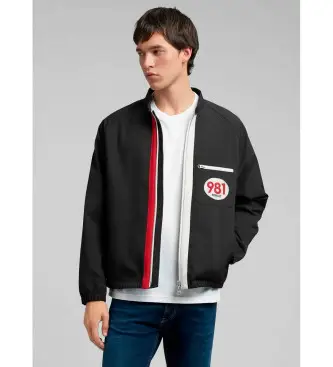 per uomo M8490 000 85420 Giacca con dettagli neri a contrasto (XL), Nero, Casual, Poliestere, Poliamide