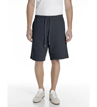 per uomo M9063 000 23802 Bermuda corti in peluche blu navy Regular Fit (M), Casual, Cotone