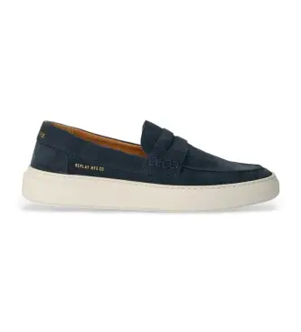 per uomo RZ8H0002L Mocassini Brice in pelle color blu navy (42), Basso, Nessuno, Casual, Classico