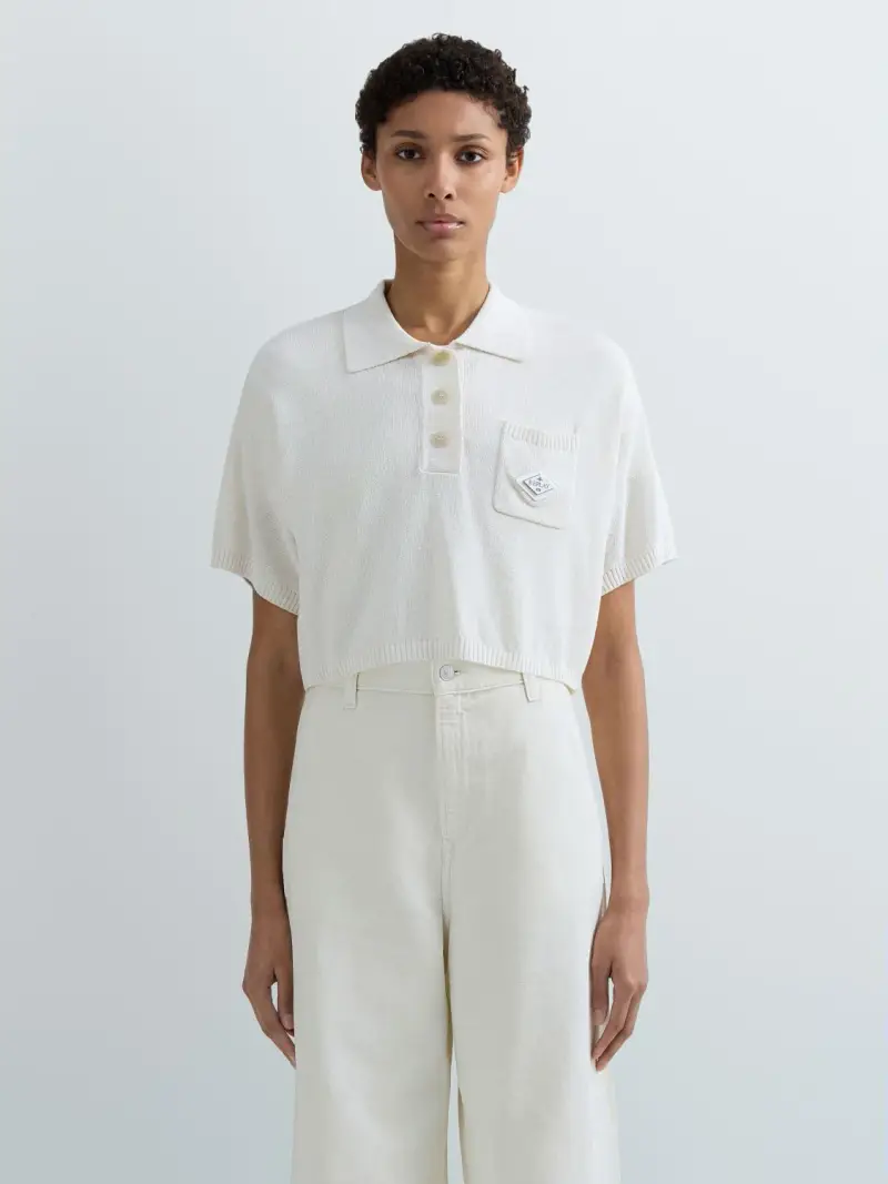 Polo Cropped In Maglia