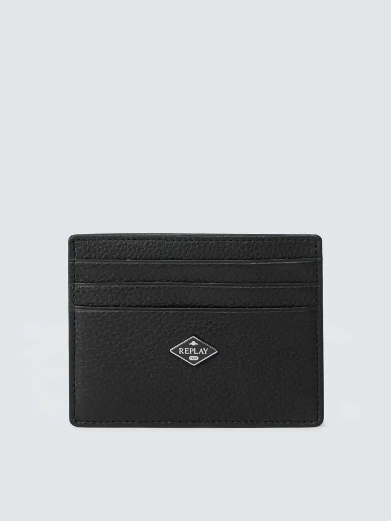 Porta Carte In Pelle Con Rombo