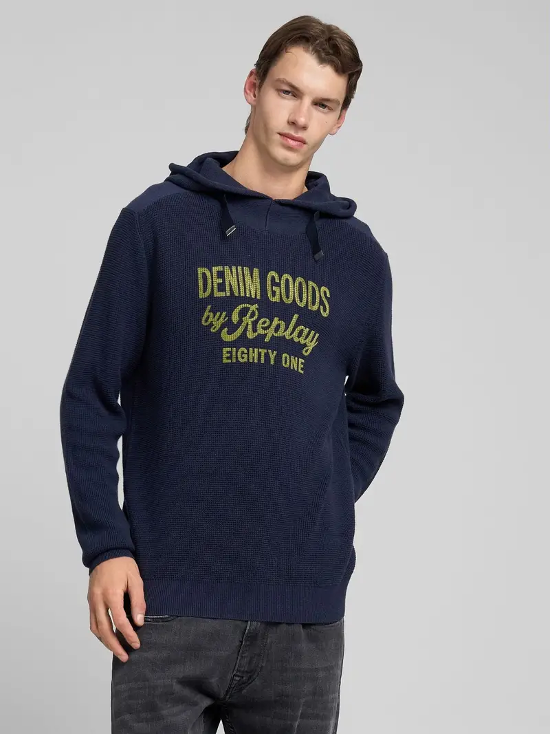 Pullover Con Cappuccio E Stampa