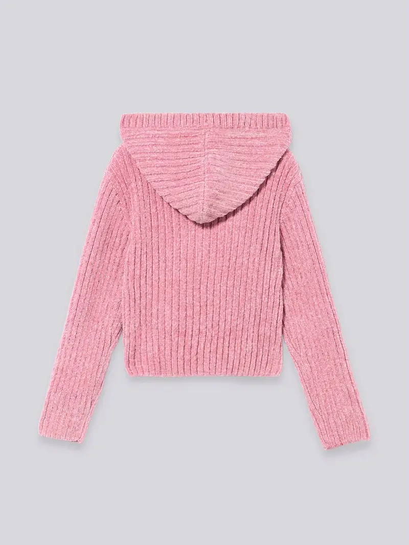 Pullover Con Cappuccio Rosa