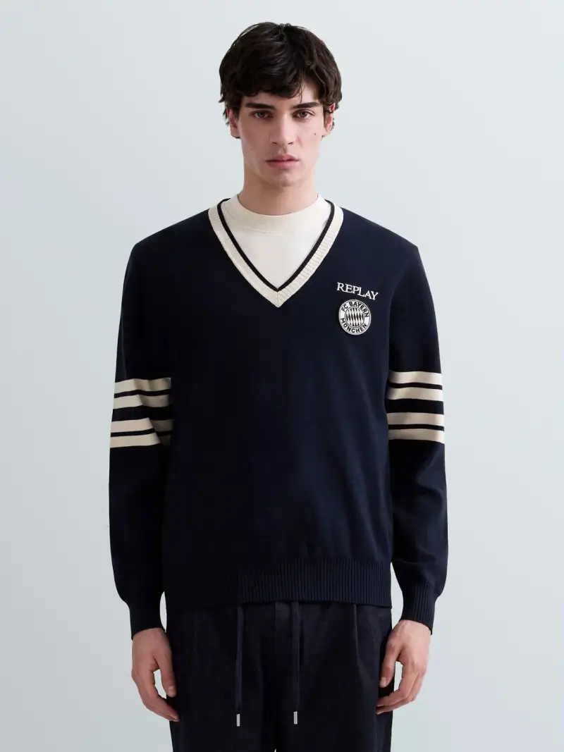 Pullover Scollo A V Replay X Fc Bayern Monaco