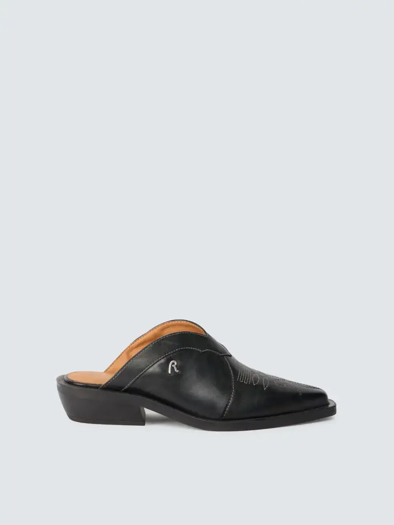 Sabot In Pelle Violet Tonal Grigio