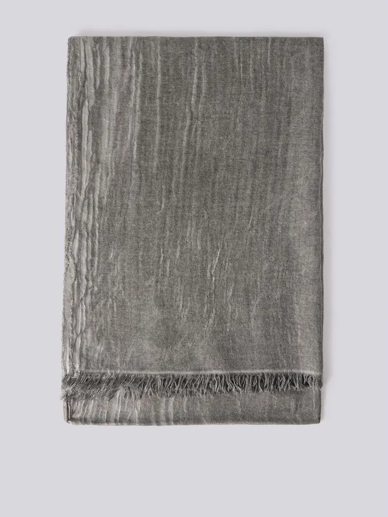 Sciarpa In Misto Lana Grigio