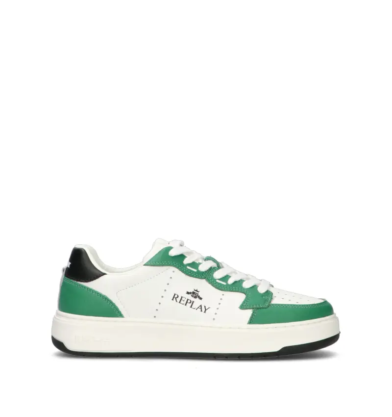 Sneaker uomo bianca/verde Vario