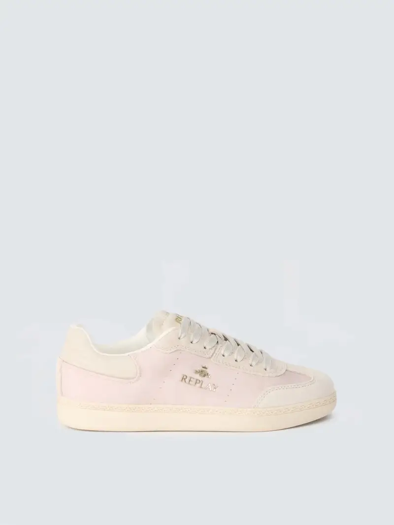 Sneakers In Pelle Pyper W Cracks Beige