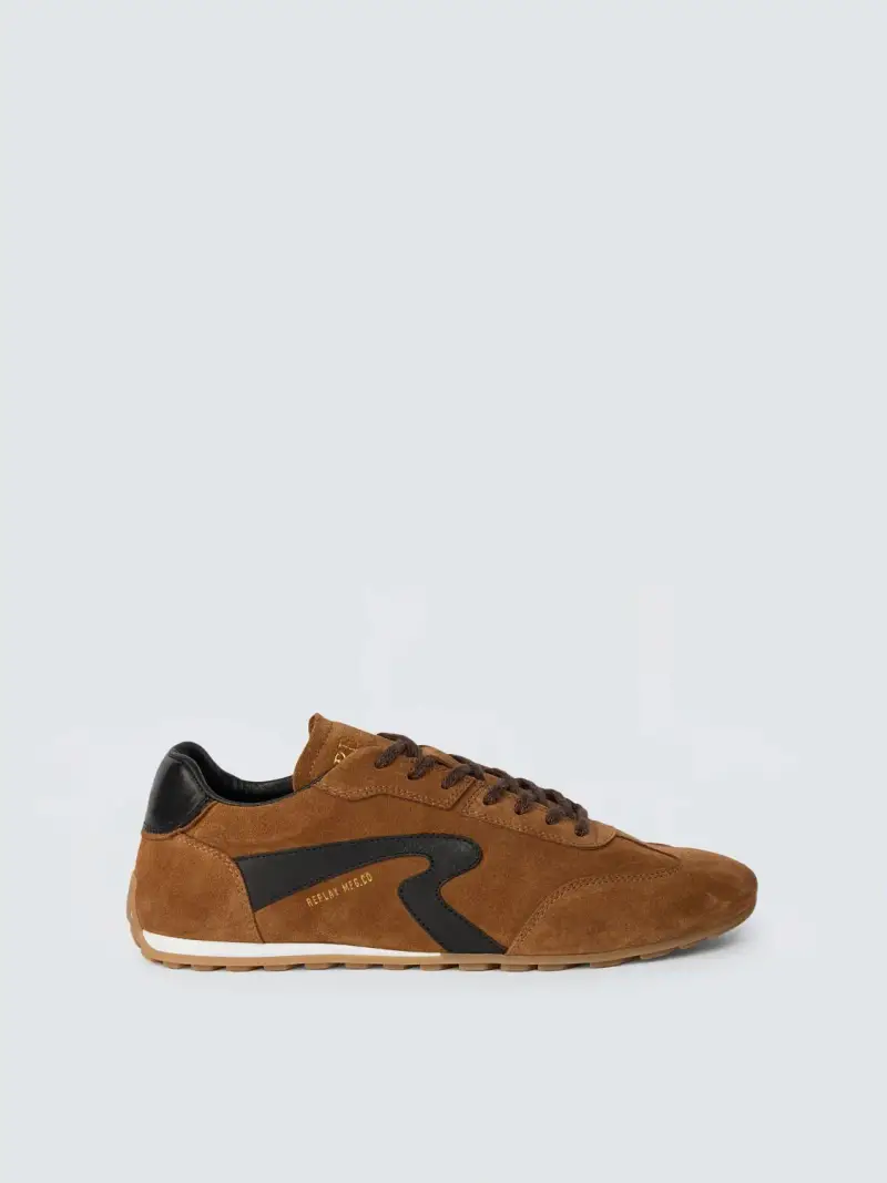 Sneakers In Suede Backward Union Marrone