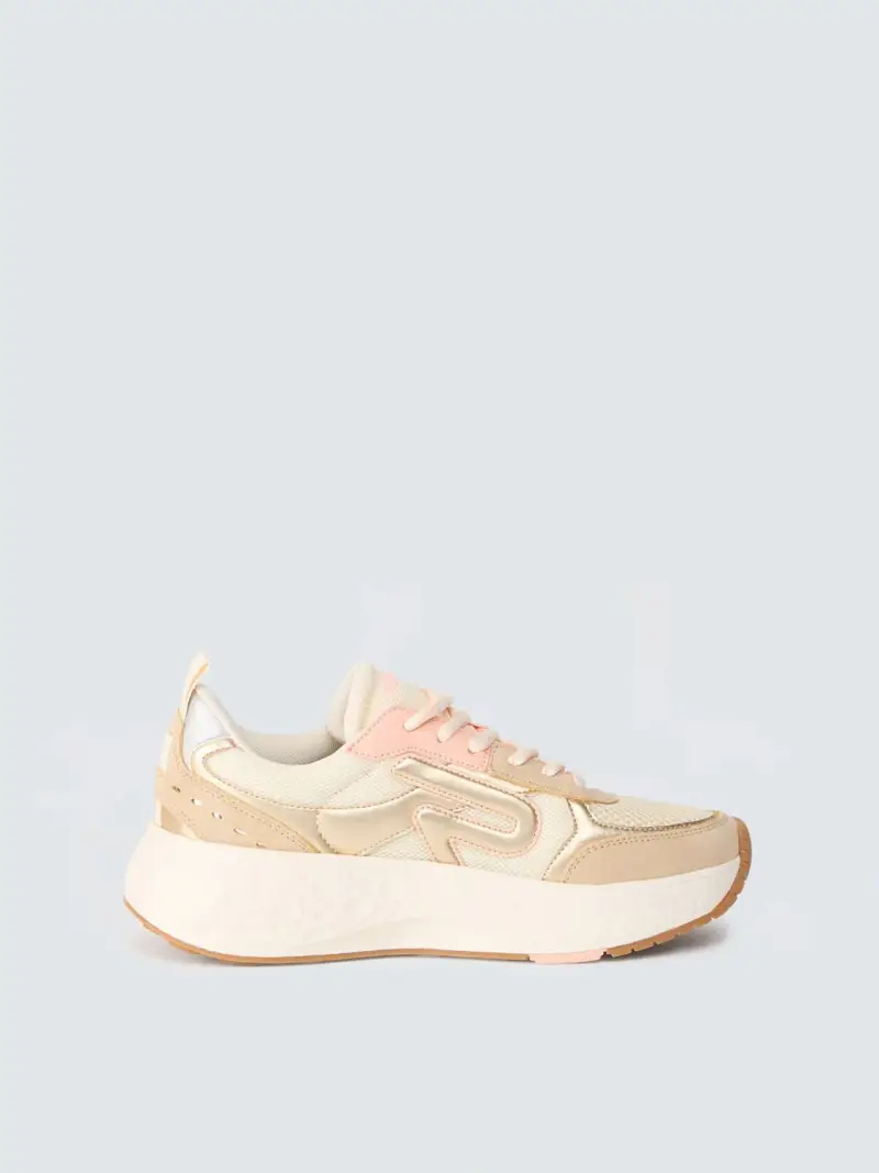 Sneakers In Suede E Mesh Sister Emeli Mix Marrone