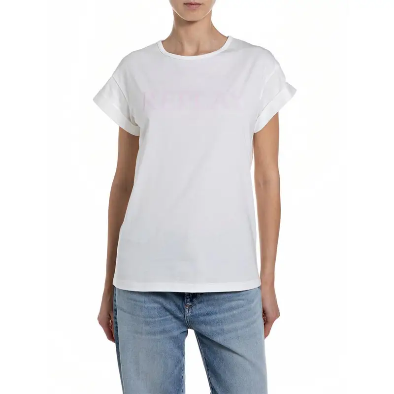 T-Shirt Logo Bianco Donna M