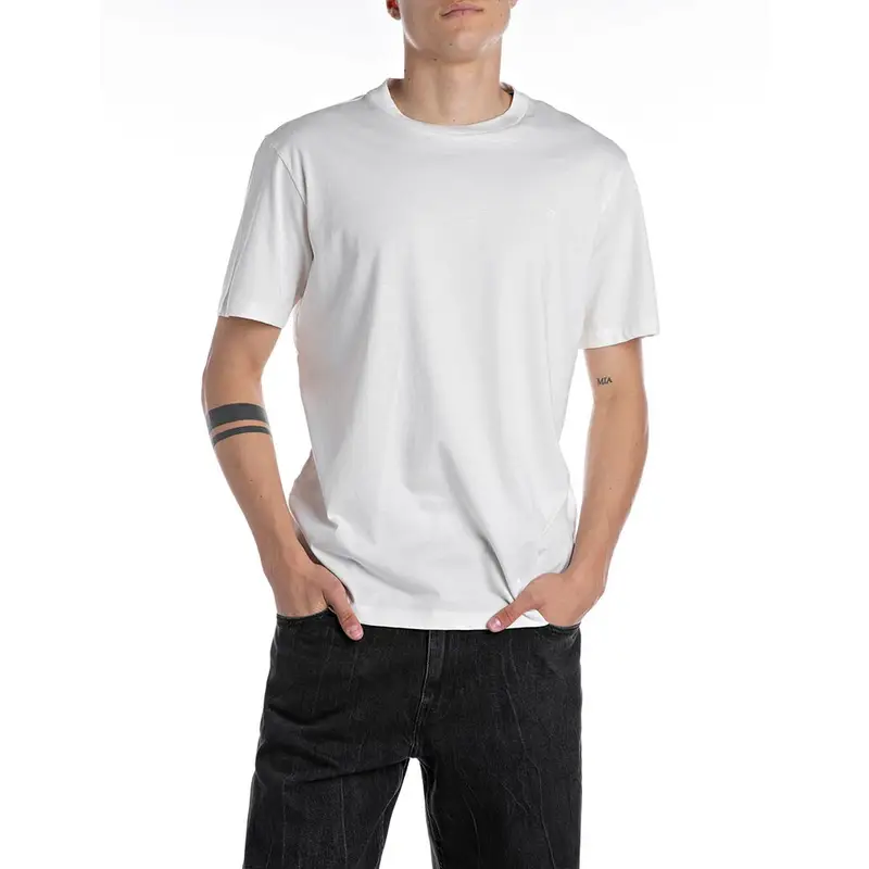 T-Shirt Logo Piccolo Bianco Uomo L