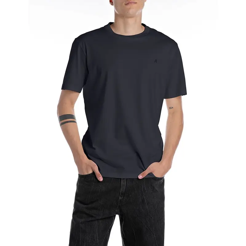 T-Shirt Logo Piccolo Blu Uomo L