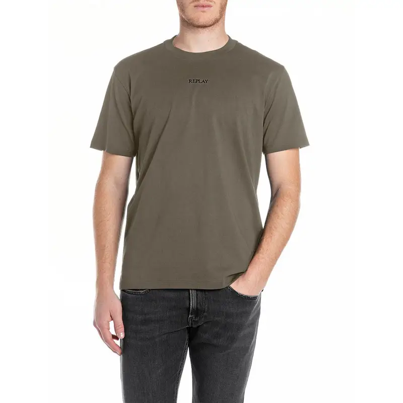 T-Shirt Logo Piccolo Verde Uomo L