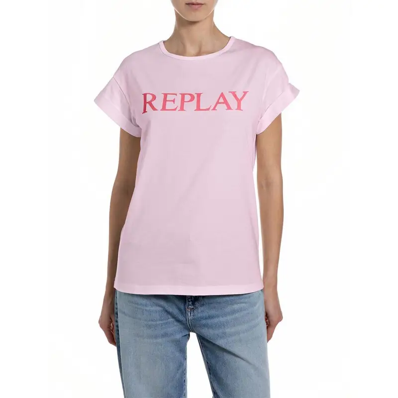 T-Shirt Logo Rosa Donna M