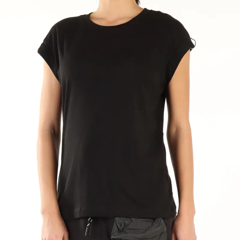 T-Shirt Strass Nero Donna S