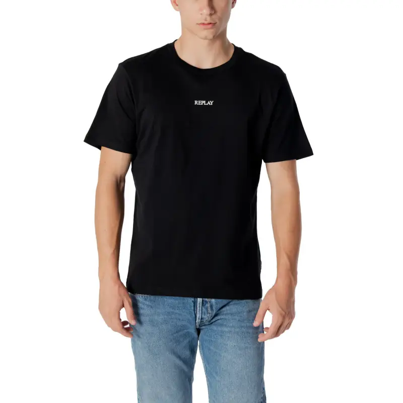T-shirt Uomo Stampa Blu Replay - black / S
