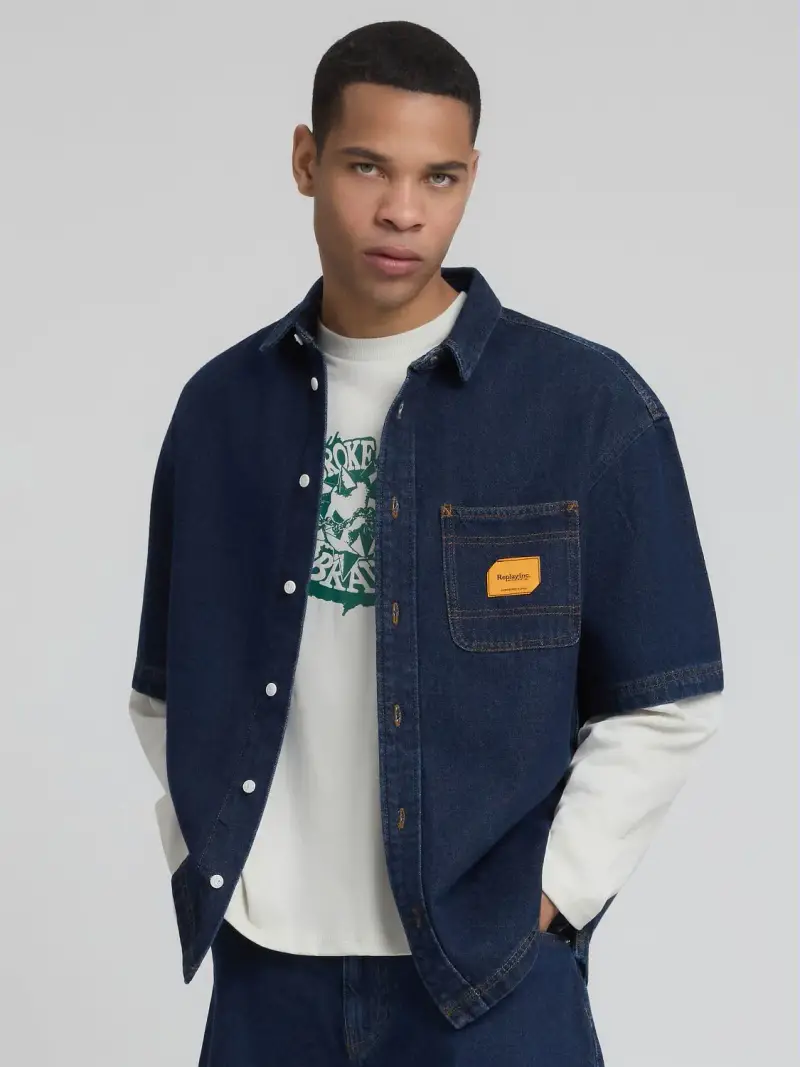 Tinner Shirt In Denim Replay Inc