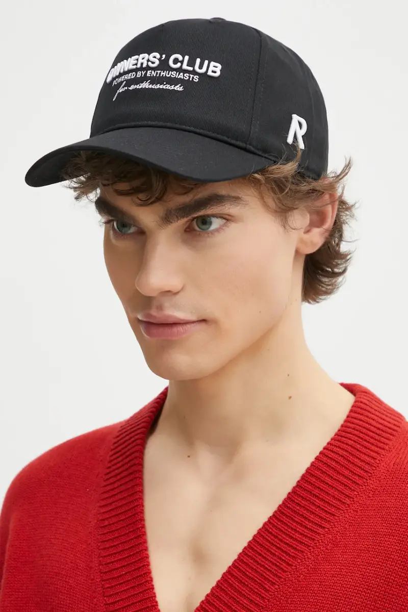 berretto da baseball in cotone Owners Club Cap colore nero con applicazione OCM81191.001 miniatura 2