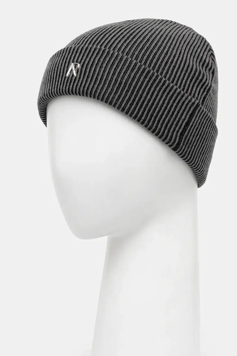 berretto Rib Knit Beanie colore grigio MLM100354 miniatura 2