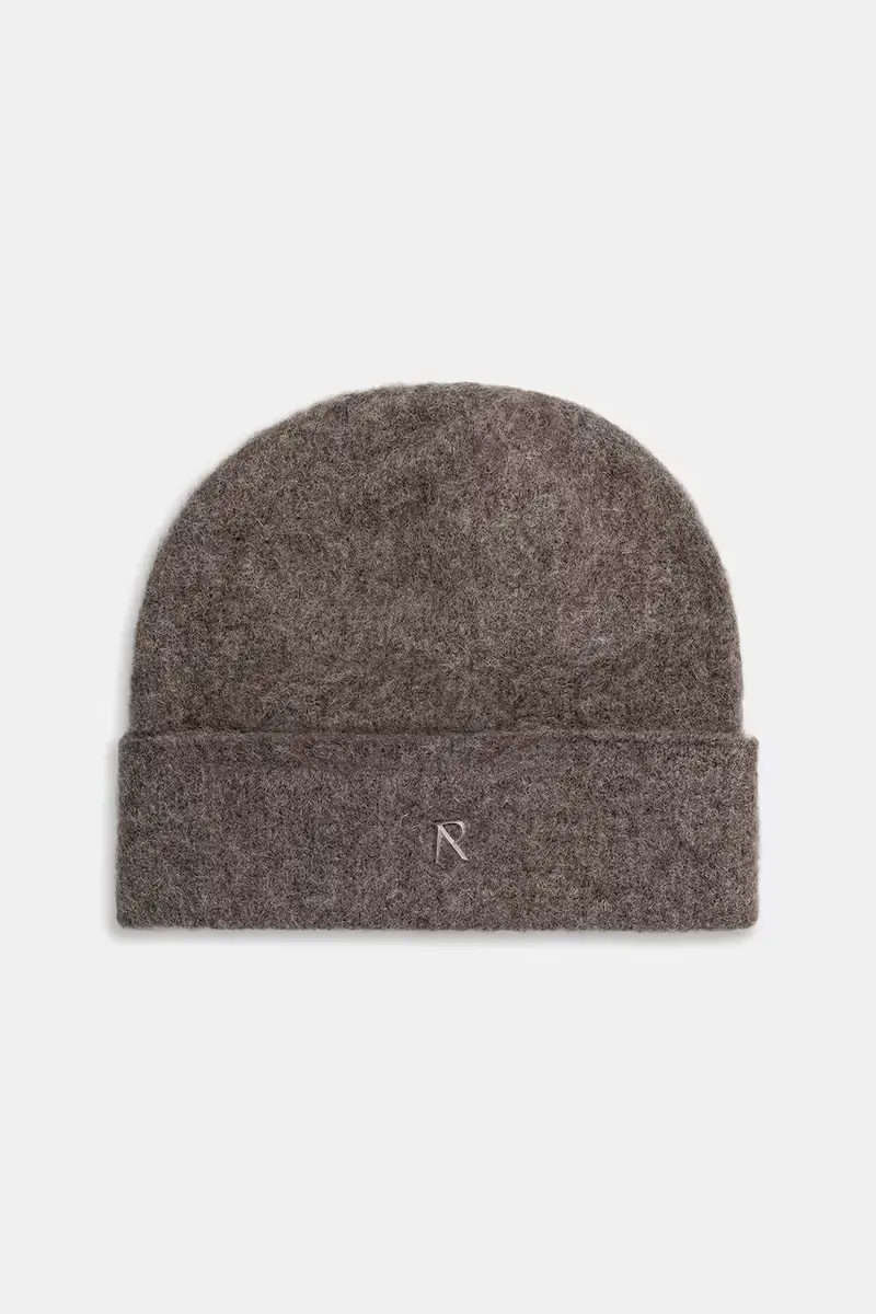 cappello con lana Textured Knit Beanie colore marrone MLM100391