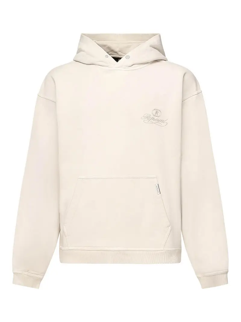 Felpa Con Ricamo Logo Bianco