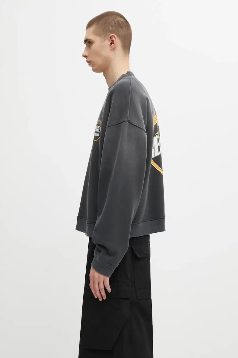 felpa in cotone Angel Border uomo colore nero MLM100367 miniatura 2