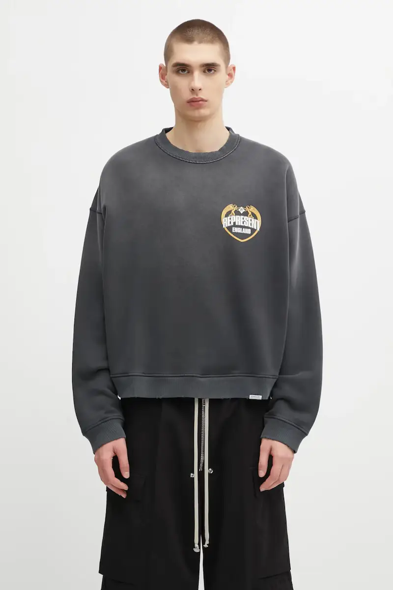 felpa in cotone Angel Border uomo colore nero MLM100367 miniatura 3