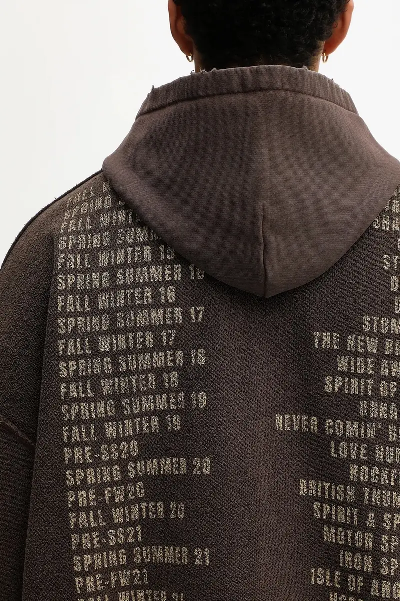 felpa in cotone double-face Reversible Living Legacy Tour colore marrone con cappuccio MLM100366 miniatura 5