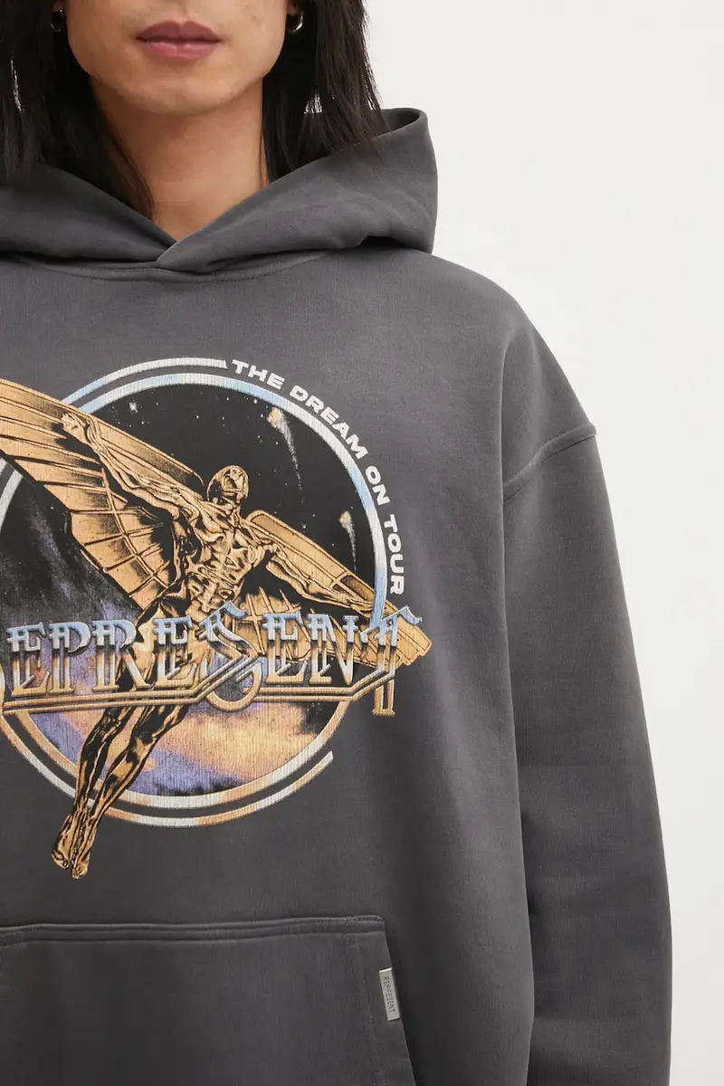 felpa in cotone Golden Tour uomo colore grigio con cappuccio MLM100822.46 miniatura 4