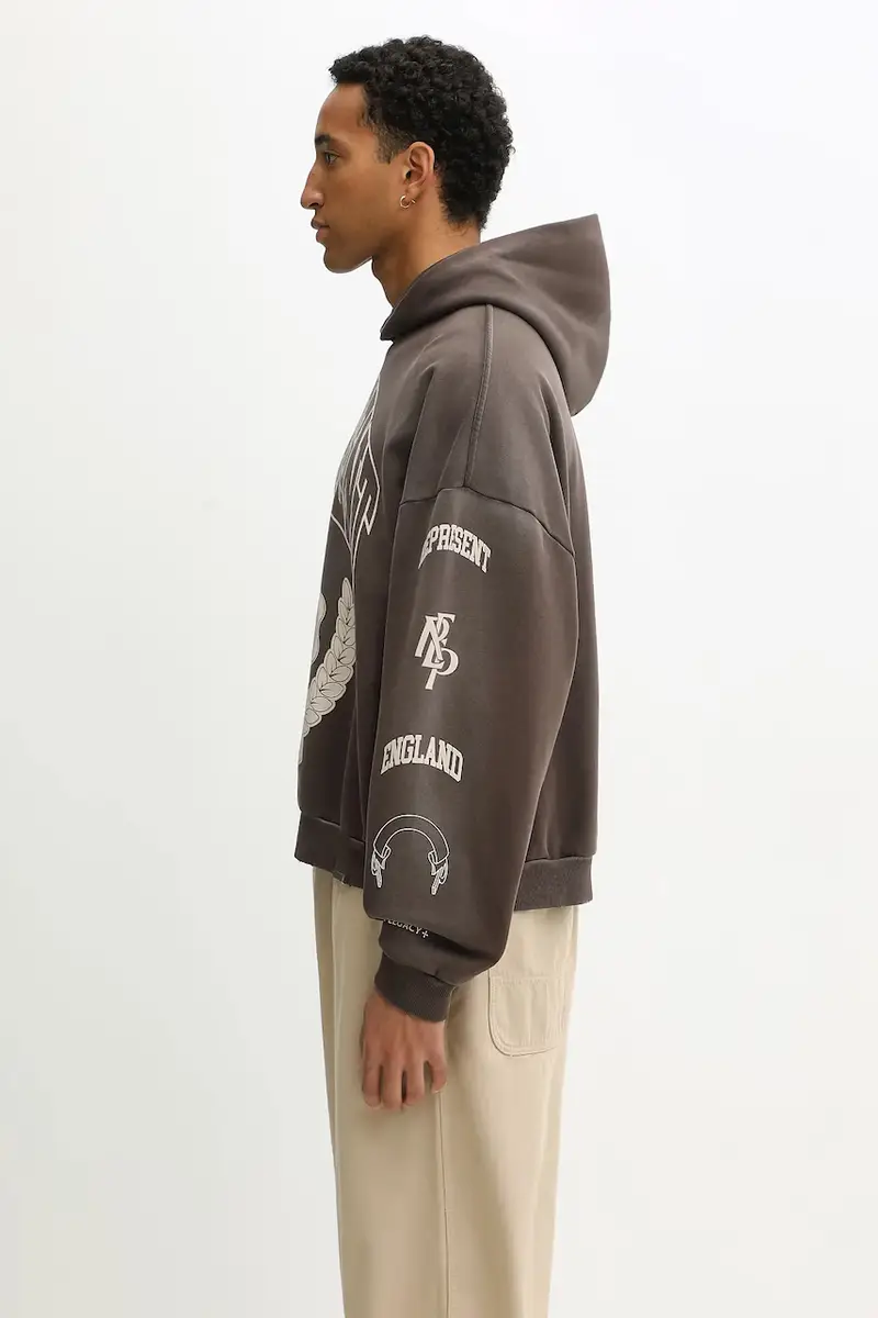 felpa in cotone Legacy Crest uomo colore marrone con cappuccio MLM100372 miniatura 2