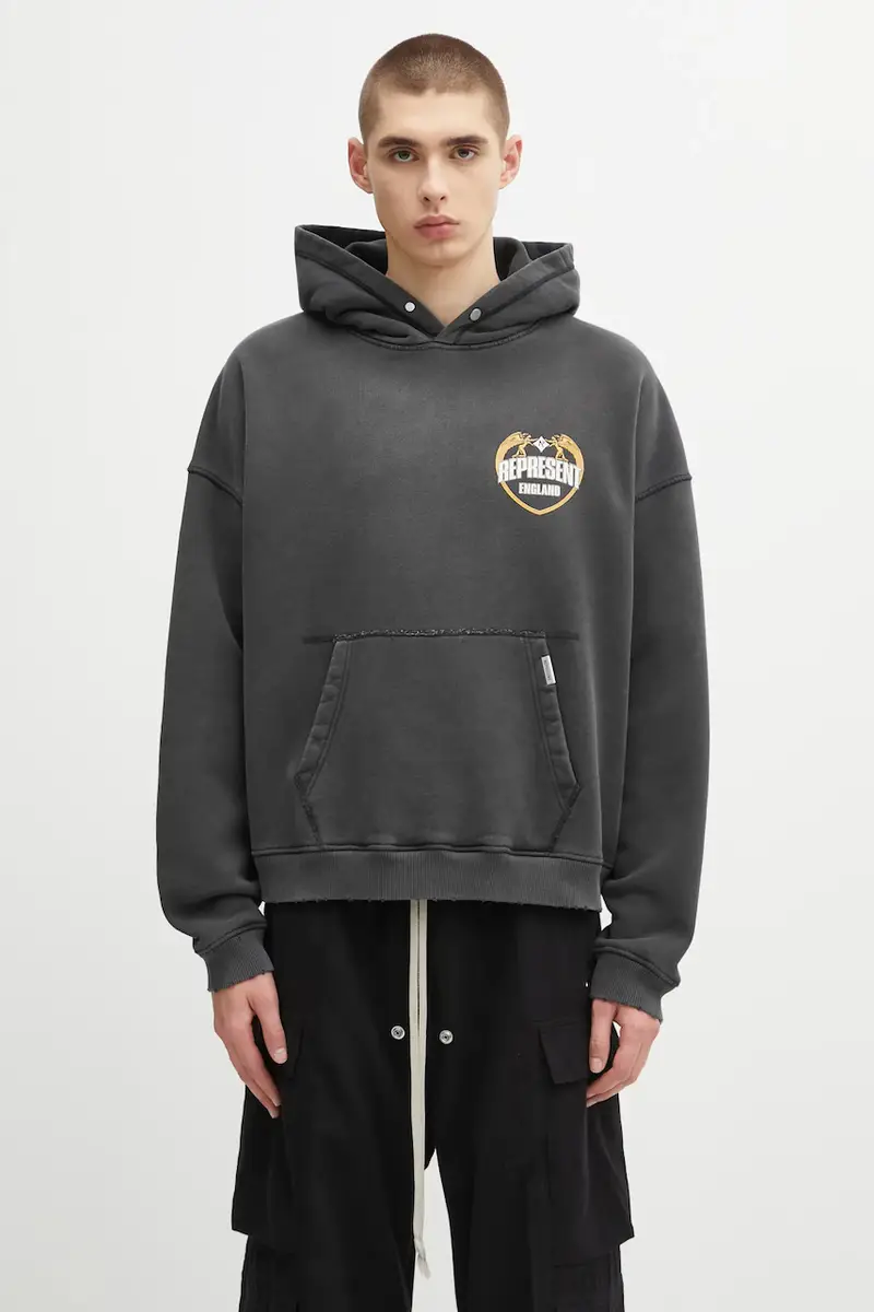 felpa in cotone Legacy Crest uomo colore nero con cappuccio MLM100368 miniatura 3