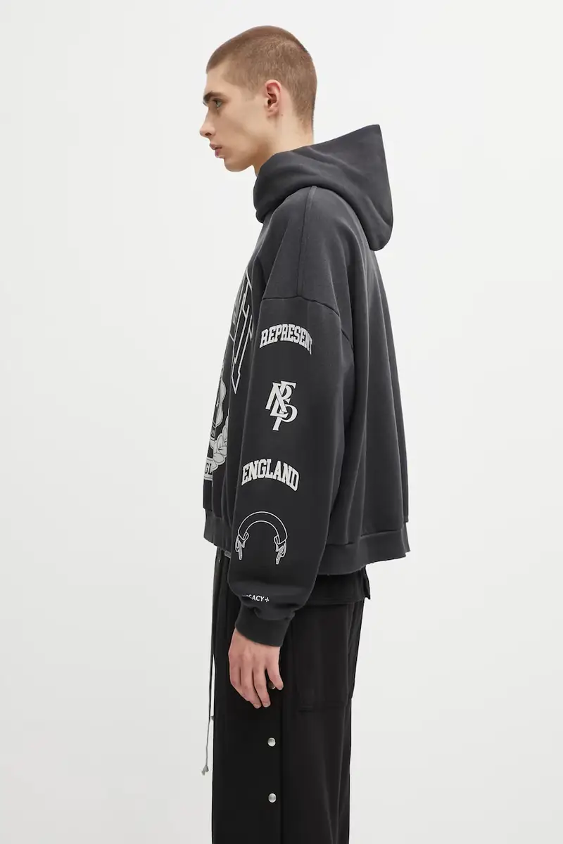 felpa in cotone Legacy Crest uomo colore nero con cappuccio MLM100372 miniatura 2