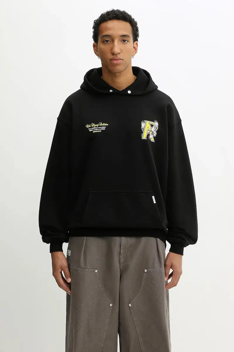 felpa in cotone LEGACY FALCONS uomo colore nero con cappuccio MLM100734 miniatura 3