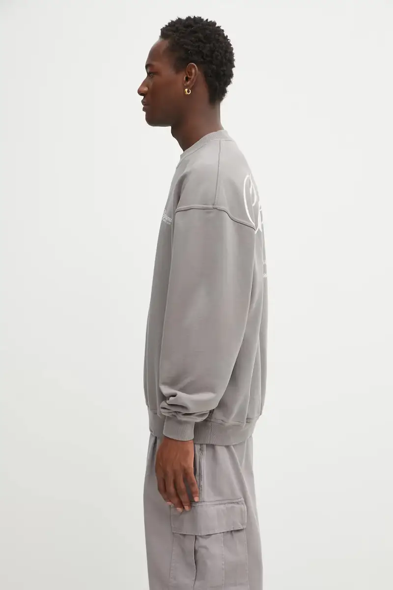 felpa in cotone Owners Club Script uomo colore grigio OCM100007 miniatura 2