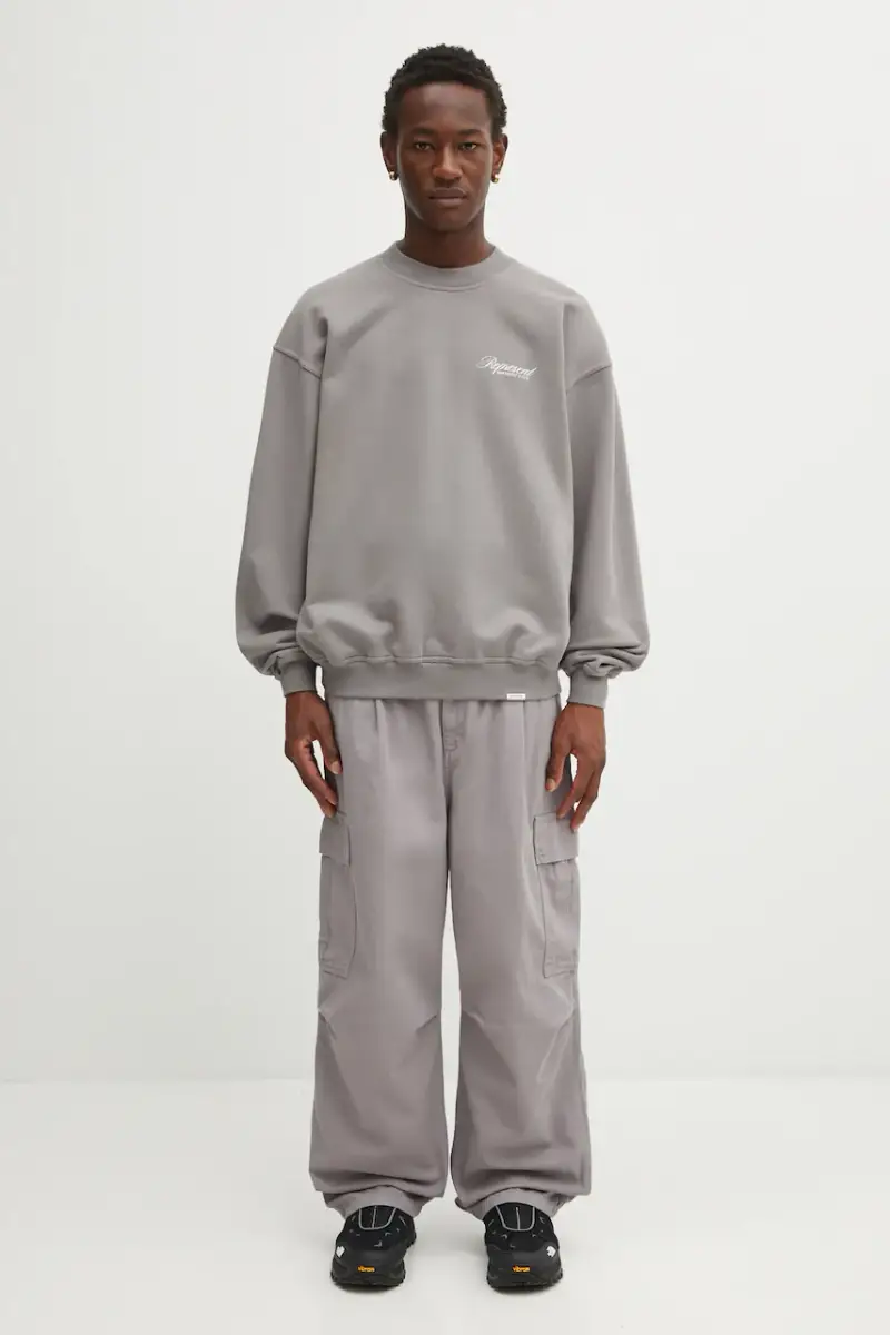 felpa in cotone Owners Club Script uomo colore grigio OCM100007 miniatura 5