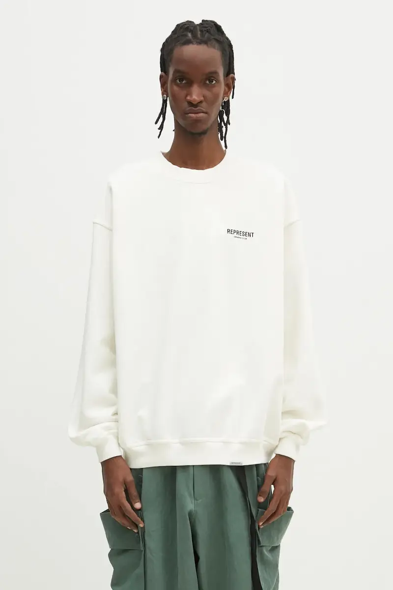 felpa in cotone Owners Club Sweater uomo colore beige OCM41115.072