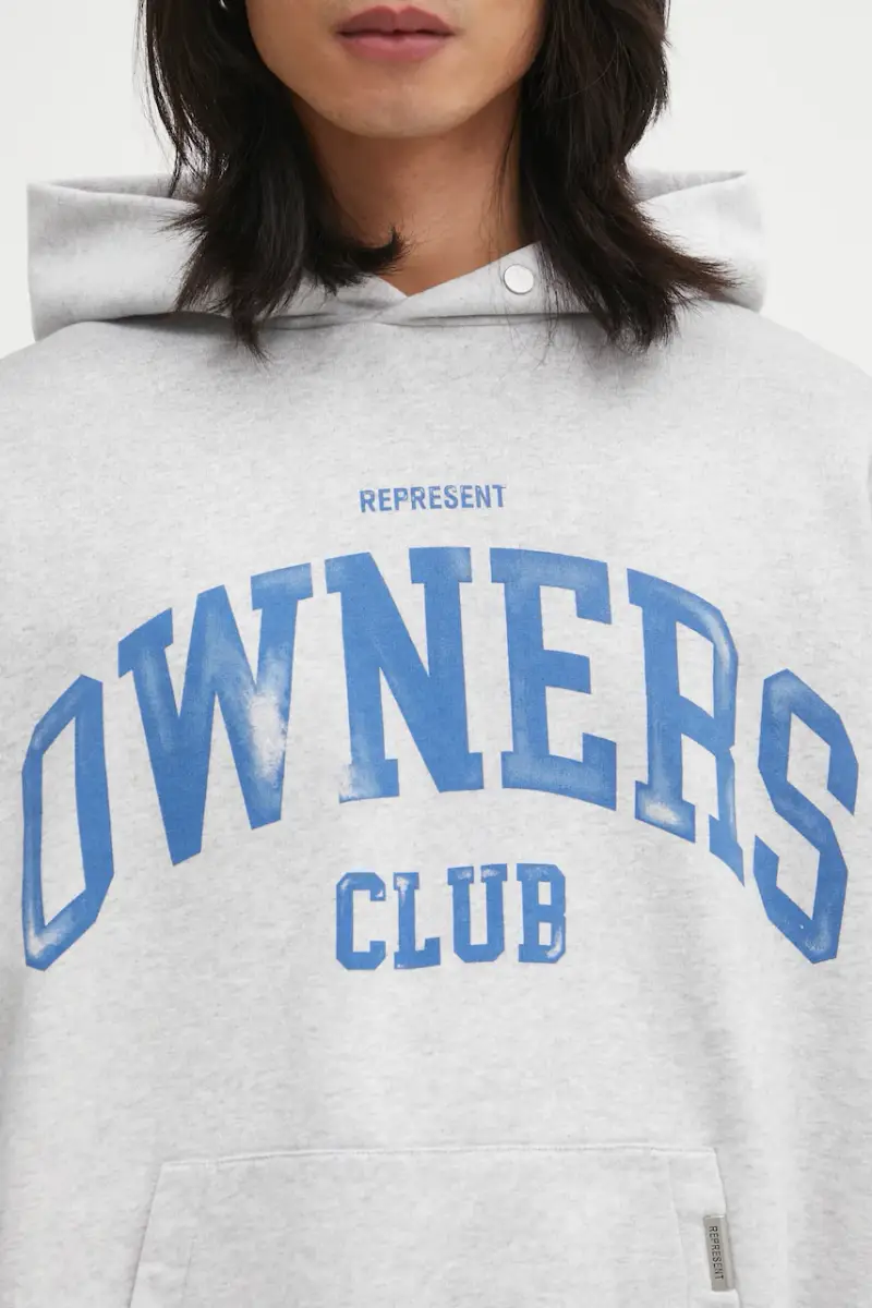 felpa in cotone Owners uomo colore grigio con cappuccio OCM100044.50 miniatura 4